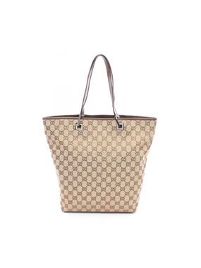 Gucci Gg Canvas Tote Handbag Leather #333551G61B